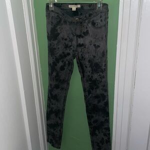 Black & gray tie-dye jeans